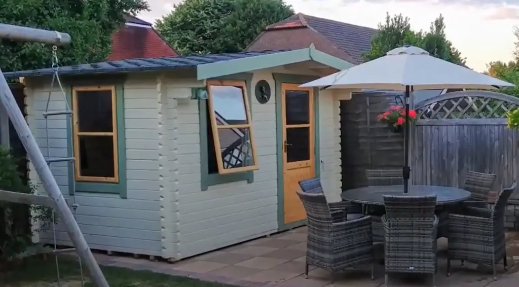 log cabin office