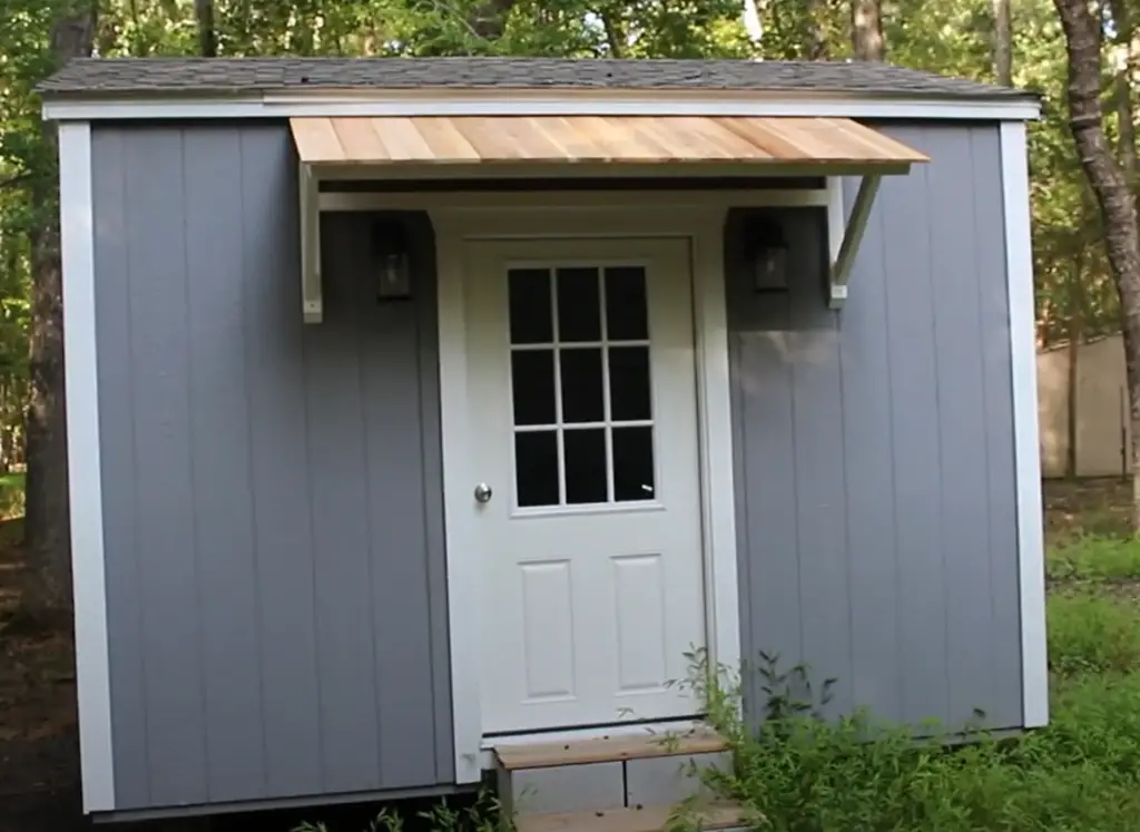 simple shed awning