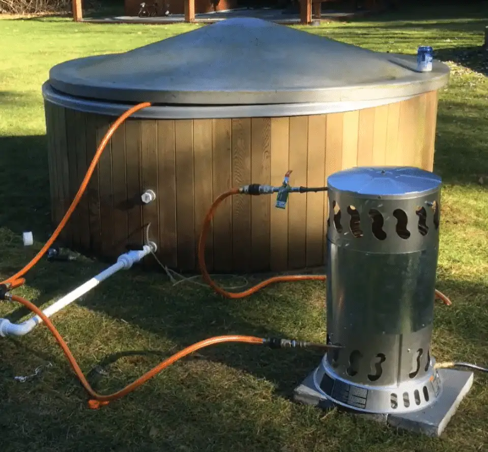 gas cedar hot tub