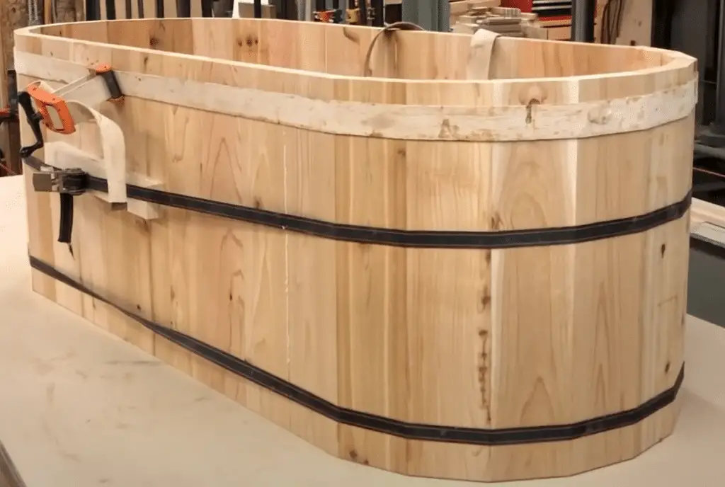 oval cedar wood hot tub