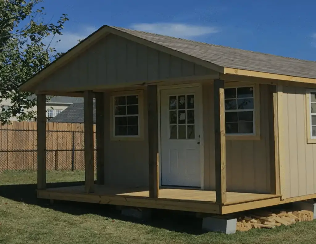 porch on a shed